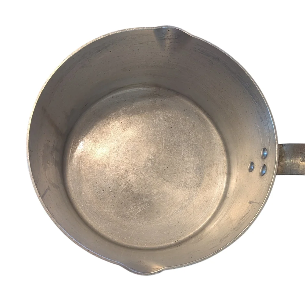 40s-60s MCM Buckeye Real Solid Aluminum Wooster Ohio USA 12 Gauge 3 Qt Pour Pot